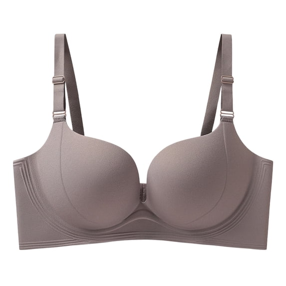 Qgtaibl Women's Seamless Push Up Bra Wireless Invisible Smooth Molded ...