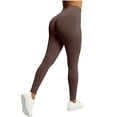 thumbnail image 1 of Qgtaibl Women's Seamless Workout Leggings High Waist Butt Lifting Tummy Control Yoga Pants Gym Running Exercise Tights ( Coffee,XS ), 1 of 7