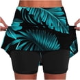 thumbnail image 1 of Qgtaibl Women's Striped Tennis Skirt High Waisted 2 in 1 Athletic Skorts with Built-in Shorts Plus Size Loose Fit Summer Workout Skorts B Multicolor XXXXXL, 1 of 5