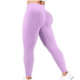 thumbnail image 1 of Qgtaibl Workout Leggings for Women High Waisted Butt Lifting Gym Yoga Pants Stretchy Slim Fit Athletic Pant ( Purple,XL ), 1 of 7