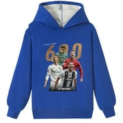 Qhelaa Cristiano Ronaldo Embroidered Fleece Sweatshirt for Boys and Girls Cotton Sweatshirts