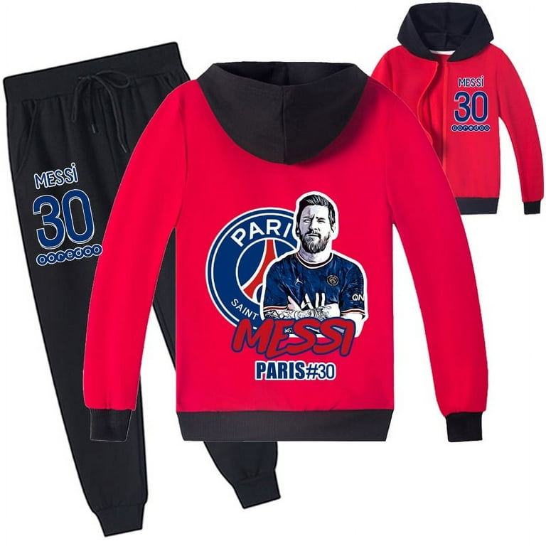 Qhelaa Cristiano Ronaldo Zip Up Tracksuit Set for Boys and Girls Cotton Outfit Sets Walmart