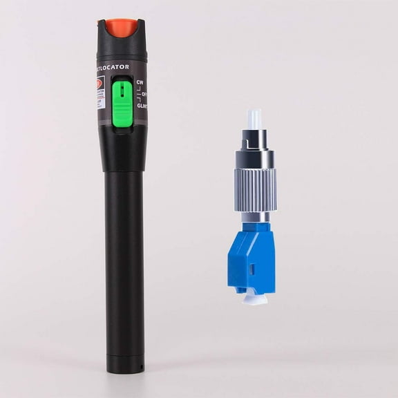 Qhkie 30km Fiber Optic Test Pen 30mW Red Light Source, Portable & Durable Fiber Inspection Tool Ideal for Telecom, Data Centers & Field Technicians