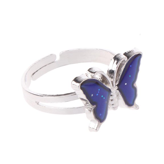 Qhmade Classy Magic for Butterfly Color Change Ring Emotion Feeling Temperature Rings