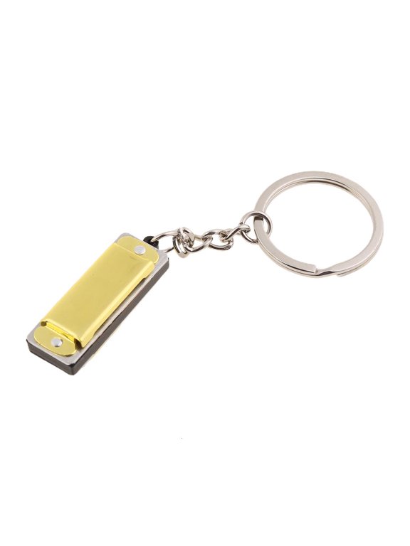 Mini 8 Tone 4 Holes for Key Chain Ring Colorful Harmonica Keychain Harmonica