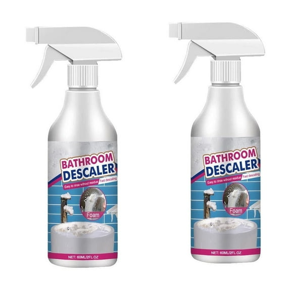 Qhnvtd Bathroom Cleaner Descaler 120ml, Powerful Toilet Bowl and Glass Stain Remover, Anti Limescale and Soap Scum Cleaner for Tub Sink Tiles Faucet, Deep Cleaning Solution for Household Bathroom