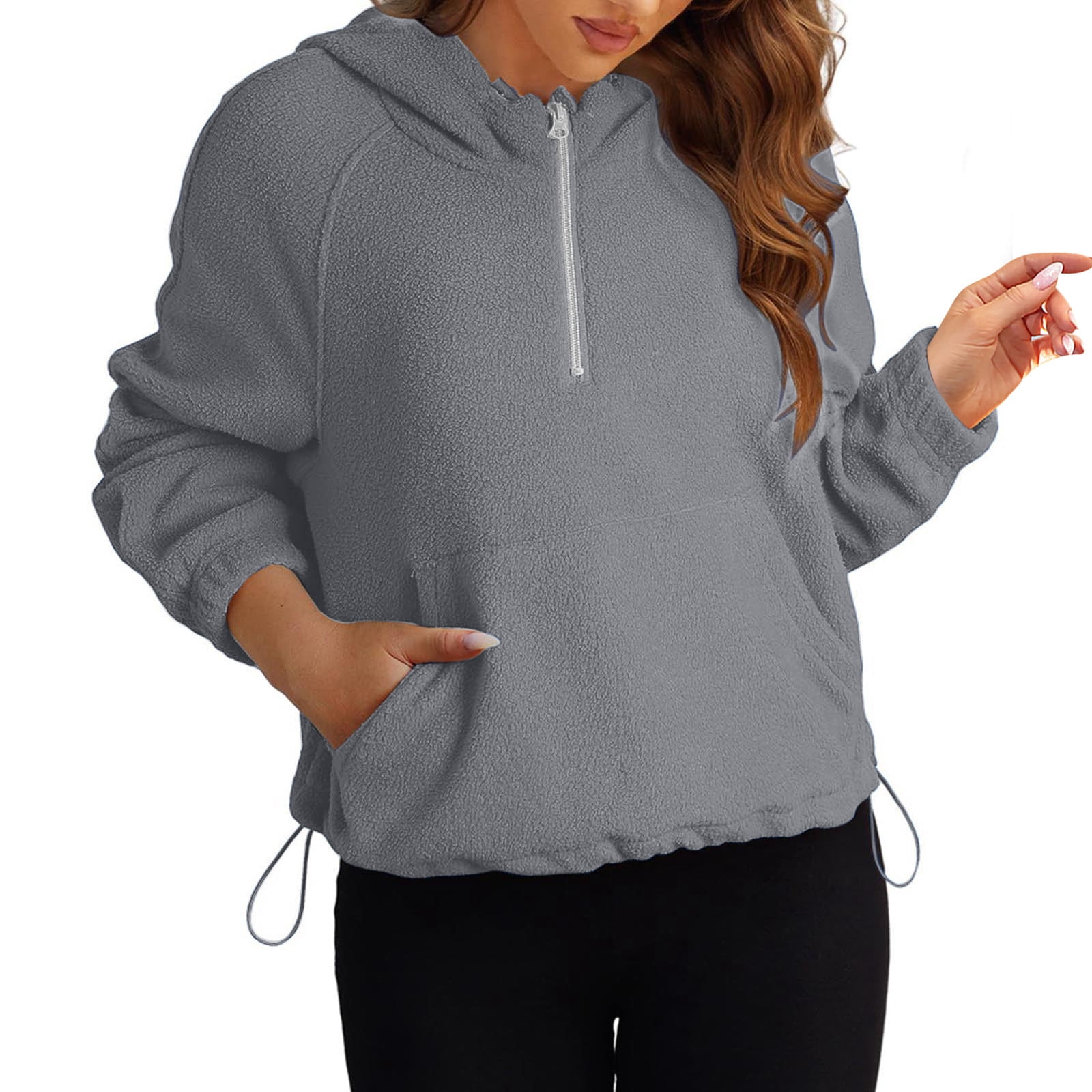 Qhnvtd Belted Lapel Overcoat With Removable Hood Women's Raincoats ...