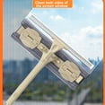 thumbnail image 1 of Qhnvtd Double-Sided Telescopic Window Cleaner, Rubber Scraper Fiber Cloth, High-Rise Glass Squeegee, Bathroom Kitchen Windows, Flexible Joint, Streak-Free, Multi-Surface Household Cleaning, 1 of 2