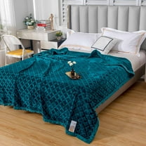 Qhnvtd Milk Velvet Plush Shawl Blanket, Soft Warm Cozy Throw for Sofa and Bed, Double-Sided Edging, Lightweight Portable Fleece, All-Season Use, Home, Travel, Picnic, Office