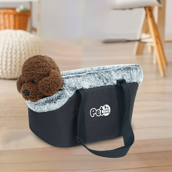 Qhnvtd Pet Carrier Bag, Portable Pet Travel Handbag and Car Seat Mat with Removable Cushion, Breathable Fabric, Non Slip Safe Design, Lightweight Dog Cat Carrier for Outdoor and Indoor Use