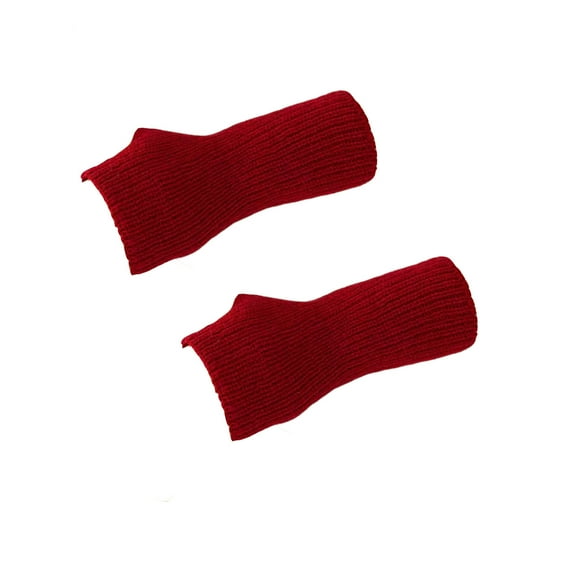 Qholemyo 1 Pair Women's Polyester Fingerless Gloves Arm Warmers Hand Warmers Winter Gloves For Women Christmas Gifts For Women Warm Gloves