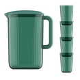 thumbnail image 1 of Qholemyo 1 Set Plastic Water Pitcher Cup Set Iced Tea Lemonade Pitcher Hot Cold Water Drink Pitcher Nesting Drinking Glasses For Home Kitchen, 1 of 8