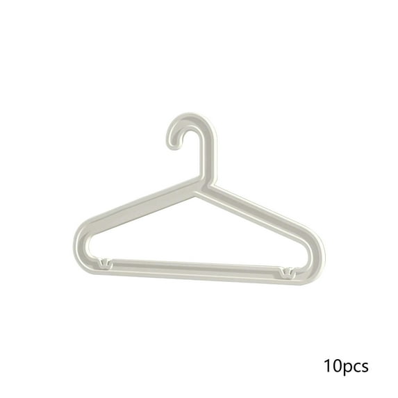Qholemyo 10 Pack Plastic Clothes Hangers Adult Size Durables Avoid Slip Clothes Hanger Space Saving Hangers Clothing Hangers Closet Hanger
