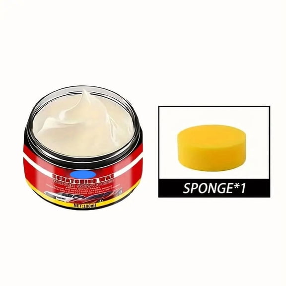 Qholemyo 100g Nano Paint Scratch Repair Paste Kit with Sponge, Multi-Color Car Paint Scratch Removal & Polishing Agent