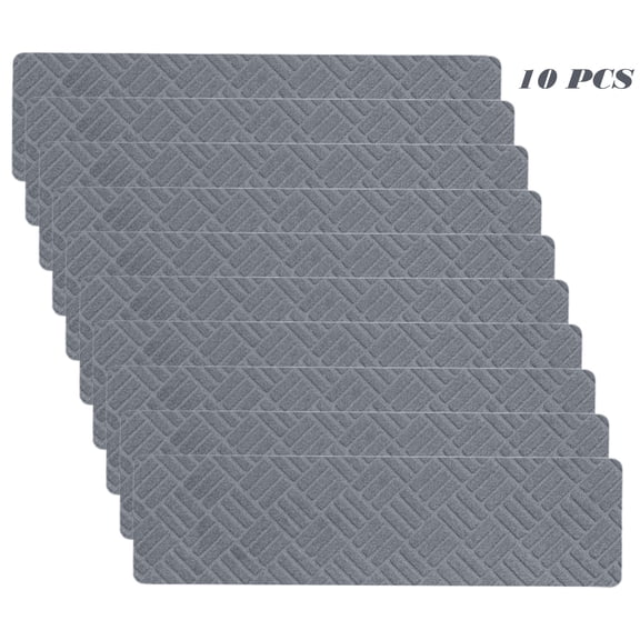 Qholemyo 10Pcs Large Size Non Slip Floor Mat Washable Rugs Indoor Stair Treads Carpet Slip Resistive Runner For Kids Elders Pets Reusable Adhesive Easy To Clean