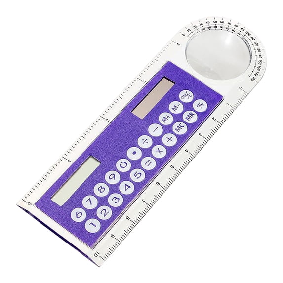 Qholemyo 10cm 3 In 1 Solar Ruler Calculator Multifunctional Mini Pocket Calculator For School And Office