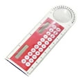 thumbnail image 1 of Qholemyo 10cm 3 In 1 Solar Ruler Calculator Multifunctional Mini Pocket Calculator For School And Office, 1 of 3