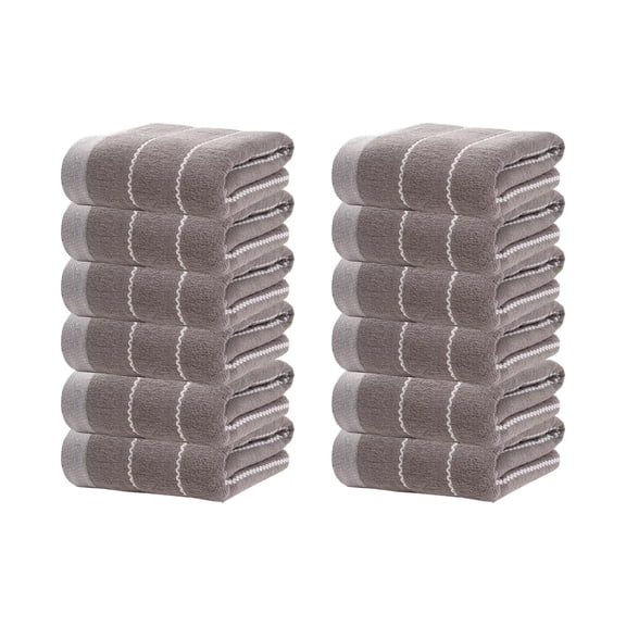 Qholemyo 12 Piece Towel Set Soft Absorbent Towels Household Towels Gift Towels For Hand Gym Beauty Spa And Home Hair Care Bathroom Towels Cotton Bath Towels