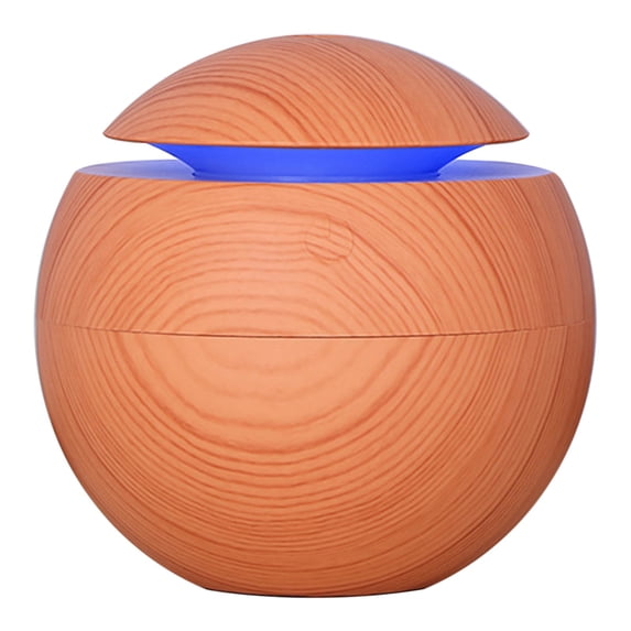Qholemyo 120Ml Small Humidifier Wood Grain Device Led Night Light Spray Cool Mist Tool Usb Vehicle Humidifier For Car And Home Use Home Goods
