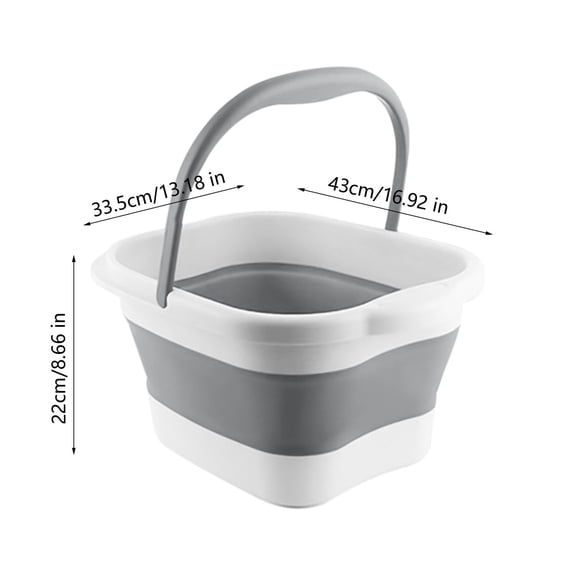 Qholemyo 13L Collapsible Foot Bath Bucket Household Massage Foot Soaking Basin Elevated To Knee Height Multifunctional Portable Foot Bath Tub