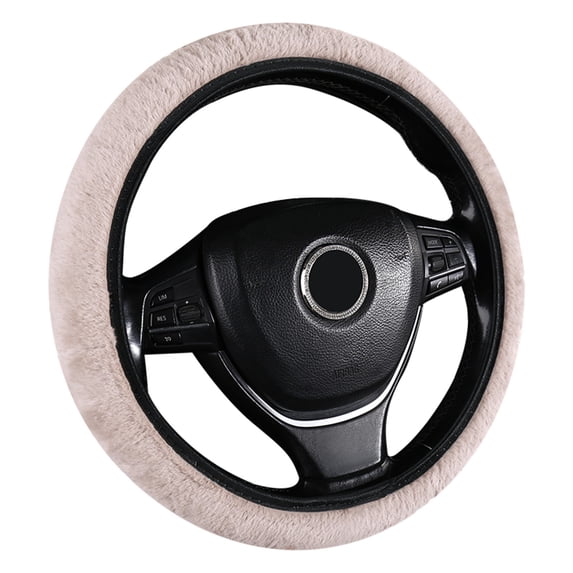 Qholemyo 14-15 Inches Elastic Stretch Non Slip Soft Warm Steering Wheel Cover Vehicle Accessories Car Decorations Car Wheel Protector Universal Fits
