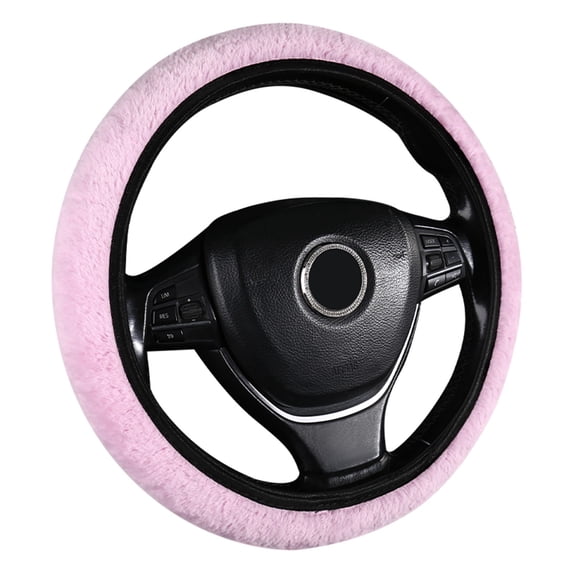 Qholemyo 14-15 Inches Elastic Stretch Non Slip Soft Warm Steering Wheel Cover Vehicle Accessories Car Decorations Car Wheel Protector Universal Fits
