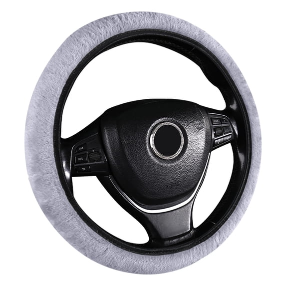 Qholemyo 14-15 Inches Elastic Stretch Non Slip Soft Warm Steering Wheel Cover Vehicle Accessories Car Decorations Car Wheel Protector Universal Fits