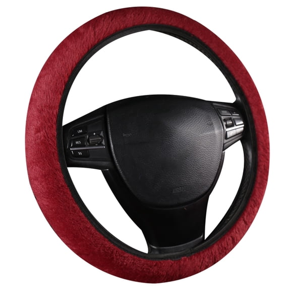 Qholemyo 14-15 Inches Elastic Stretch Soft Warm Non Slip Steering Wheel Cover Car Accessories For Women Car Decor For Women Car Wheel Protector Universal Fits