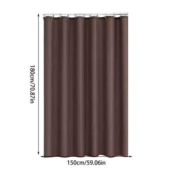 Qholemyo 150X180CM Plain Color Waterproof Thickened Polyester Bathroom Shower Curtains Bath Curtain Set Bathroom Partition Curtain Door Curtain