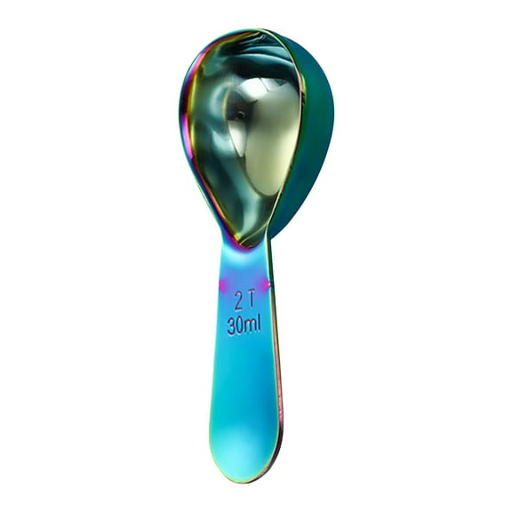 Qholemyo 15Ml Stainless Steel Measuring Spoon Color Contrast Thickened Coffee Spoon Graduated Kitchen Baking Gadgets