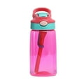thumbnail image 1 of Qholemyo 16oz small plastic Water Bottle With Straw Lid And Handle Easy Use, 1 of 3