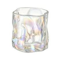 Qholemyo 170ml Twisted Shaped Glass Cup - Colorful Whiskey Glass, Thickened Twisted Beer Glass, Novelty Personality Beer Cup For Daily Drinking