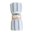 thumbnail image 1 of Qholemyo 1pc Absorbent Velvet Towel Colorful Striped Face Wash Towel Children's Household Soft Gift Towel Large Bath Towel Shower Towels, 1 of 5