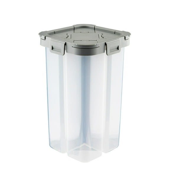 Qholemyo 2.3L Clear Compartmentalized Airtight Cereal Storage Containers With Lids For Grain Sugar Flour Rice Nut And Snacks
