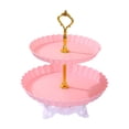 thumbnail image 1 of Qholemyo 2-Layer Cupcake Stand Fruit Tray Candy Wedding Ktv Living Room Fruit Dry Fruit Refreshment Serving Tray Fruit Platter, 1 of 6