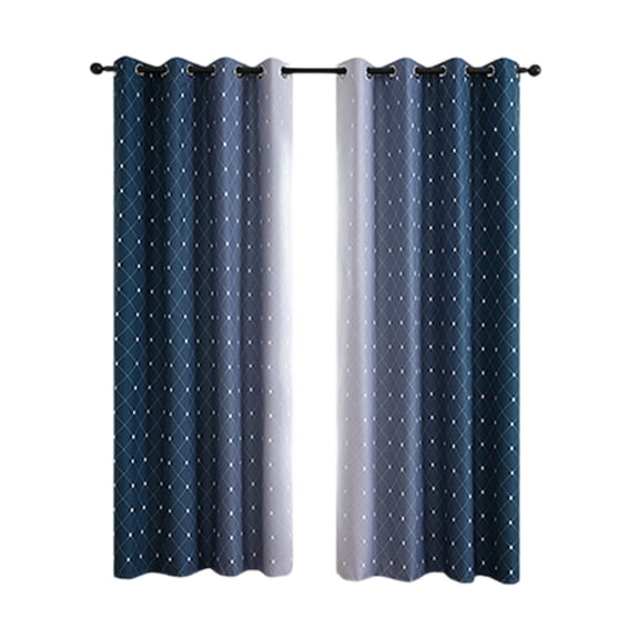 Qholemyo 2 Piece Set 84x52 Inches High Blackout Elegant Gradient Curtains Sunscreen Heat Insulation For Balcony Bedroom Living Room Home