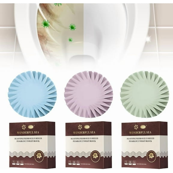 Qholemyo 2025 Model Toilet Bowl Deodoriser Tablets - Long-Lasting Scented Toilet Blocks With Fresh Aroma, Extra Strong Toilet Cleaner For Descaling, Essential Cleaning Supplies