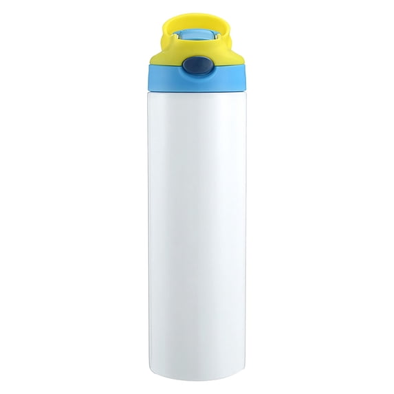 Qholemyo 20oz 600ML Custom Insulated Stainless Steel Kids Water Bottle With Name Straw Lid Personalized Children Cups For Girls Boys School Travel Sport Water Bottle Gifts