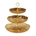 thumbnail image 1 of Qholemyo 24cm 9.45In Three Layered Fruit Platter Plastic Serving Tray Coffee Table Decor Home Living Room Candy Snack Plates, 1 of 6