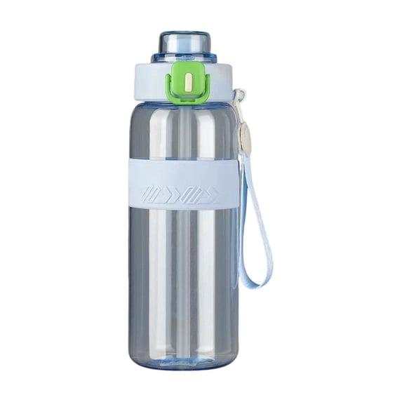Qholemyo 26oz Sports Water Bottle with staw Large water bottle Portable Heat-Peoof Outdoor Student Straw Cup ShatterProof gym Water Bottle Double-Drinking Shap