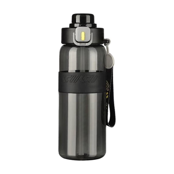 Qholemyo 26oz Sports Water Bottle with staw Large water bottle Portable Heat-Peoof Outdoor Student Straw Cup ShatterProof gym Water Bottle Double-Drinking Shap