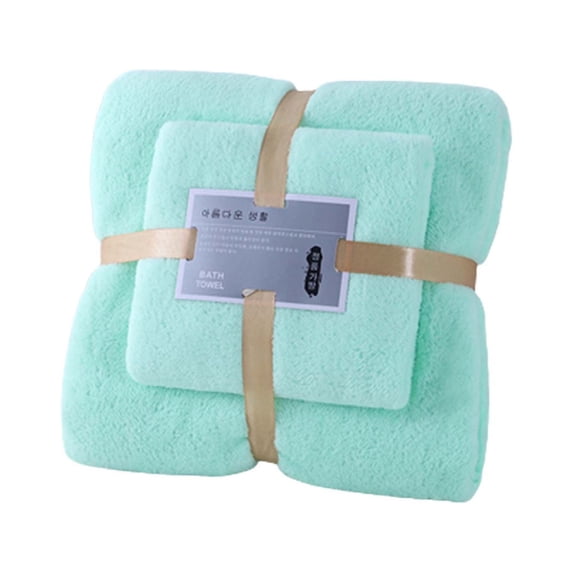 Qholemyo 28.5x51 Inch Deluxe Cotton Bath Towel Set 13.5x29.5 Inch Face Towels High Absorbent Bathroom Towels