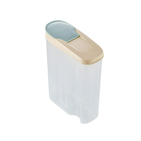 Qholemyo 2L Clear Compartmentalized Airtight Food Storage Containers With Lids Cereal Storage Container For Grain Flour Rice Nut Snacks