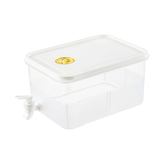 Qholemyo 3/5L Large Capacity Plastic Beverage Dispenser With Faucet Ice Lemonade Juice Container With Lid Fruit Tea Pitcher Lemonade Milk Bucket