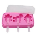 thumbnail image 1 of Qholemyo 3 Cavity Dinosaur Silicone Molds BPA Free ice cubes Tray For DIY Chocolate Candy Jelly Halloween Party, 1 of 7