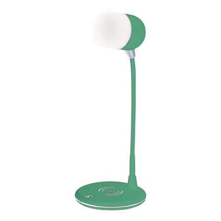 Qholemyo 3 In 1 Portable Bluetooth Speaker Wireless Charging Dimmable LED Desk Lamp For Bedroom