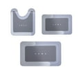 thumbnail image 1 of Qholemyo 3-Piece Bathroom Toilet Mat Set - Super Absorbent Dry, Washable Non-Slip Backing, Safe Easy Cleaning, For Home/Hotel Shower Room, Contour Bath Rugs For Toilet, 1 of 4