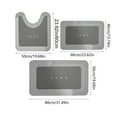 thumbnail image 1 of Qholemyo 3-Piece Bathroom Toilet Mat Set - Super Absorbent Dry, Washable Non-Slip Backing, Safe Easy Cleaning, For Home/Hotel Shower Room, Contour Bath Rugs For Toilet, 1 of 4