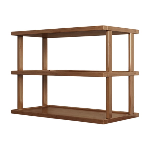 Qholemyo 3 Tier Wooden Shelf Bookcase Modern Open Bookshelf Bamboos Shoe Rack Storage Rack Multifunctional Display Stand For Living Room Bedroom Office Book Rack Small Bookcase Workspace Organizers