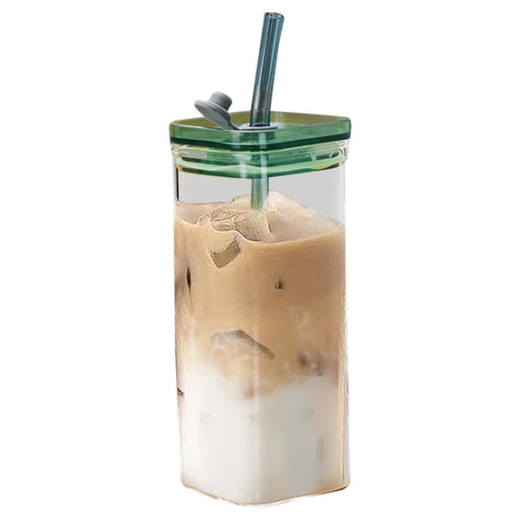 Qholemyo 350ml High-Appearance Glass Coffee Tumbler - Suitable For Milk Tea & Coffee
